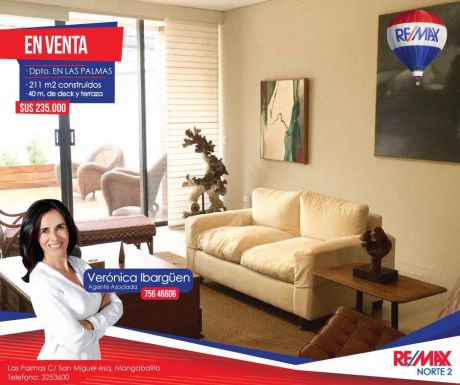 En Venta Hermoso Depto En Las Palmas