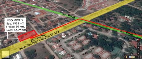 Terreno Sobre 6to Anillo Entre Pirai Y Radial 17 1/2
