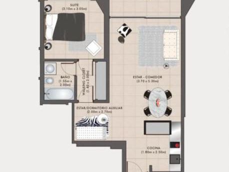 Apartamento En Alquiler 1 Dormitorio