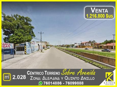 Terreno Sobre Avenida Zona Norte