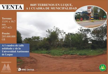 0685 Terrenos En Luque, Zona Municipalidad