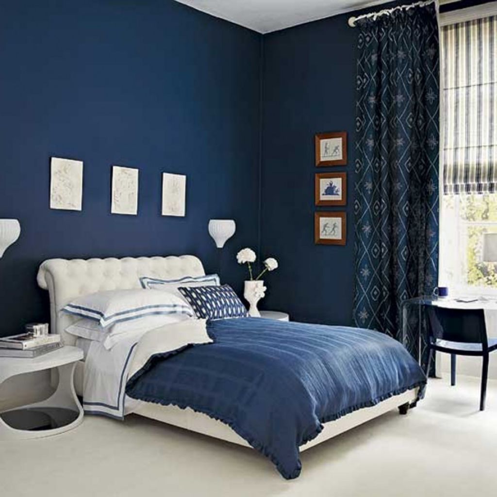 Schlafzimmer design blau: modernes schlafzimmer design kreative ... Brombeere wandfarbe