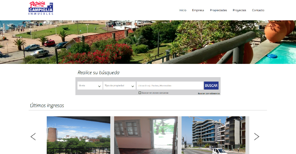 Ejemplo de sitio web inmobiliario - InfoCasas