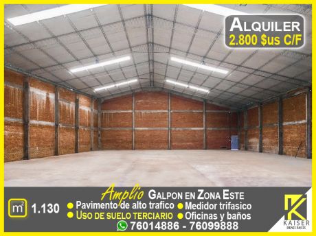 Galpon A Estrenar En Zona Este