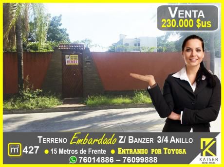 Terreno A Media Cuadra De La Banzer