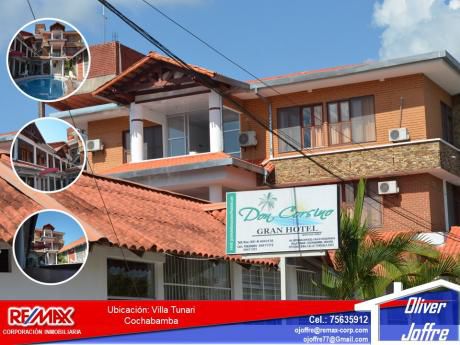 Hotel En Venta Zona Comercial (villa Tunari)