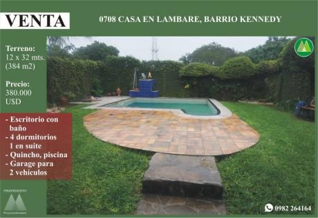0708 Casa En Lambare, Barrio Kennedy