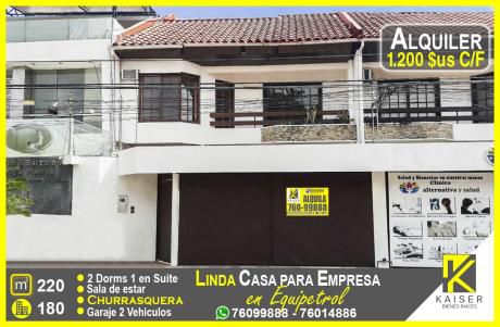 Linda Casa Para Empresa En Equipetrol