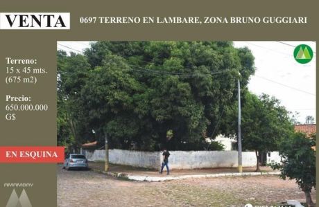 0697 Terreno En Lambare, Zona Bruno Guggiari