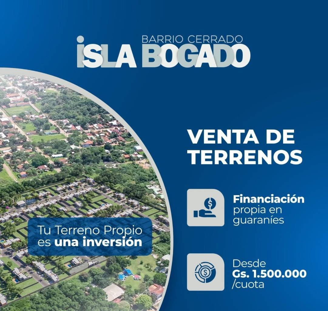 VENTA DE TERRENOS EN EL BARRIO CERRADO ISLA BOGADO, LUQUE — foto 2