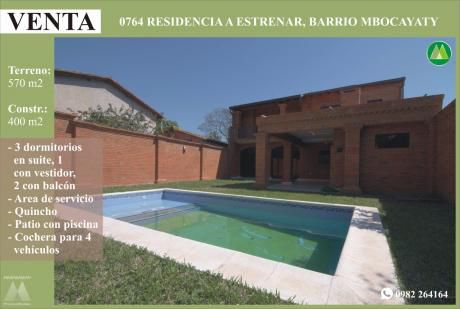 0764 Residencia A Estrenar, Barrio Mbocayaty