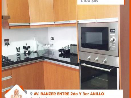 Departamento Amoblado Y Equipado En Alquiler En Condominio Zona Norte Av. Banzer