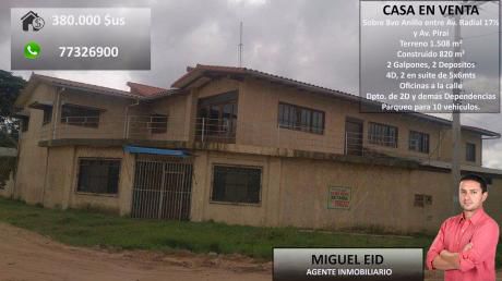 En Venta Amplia Casa Sobre 8vo Anillo Zona Oeste