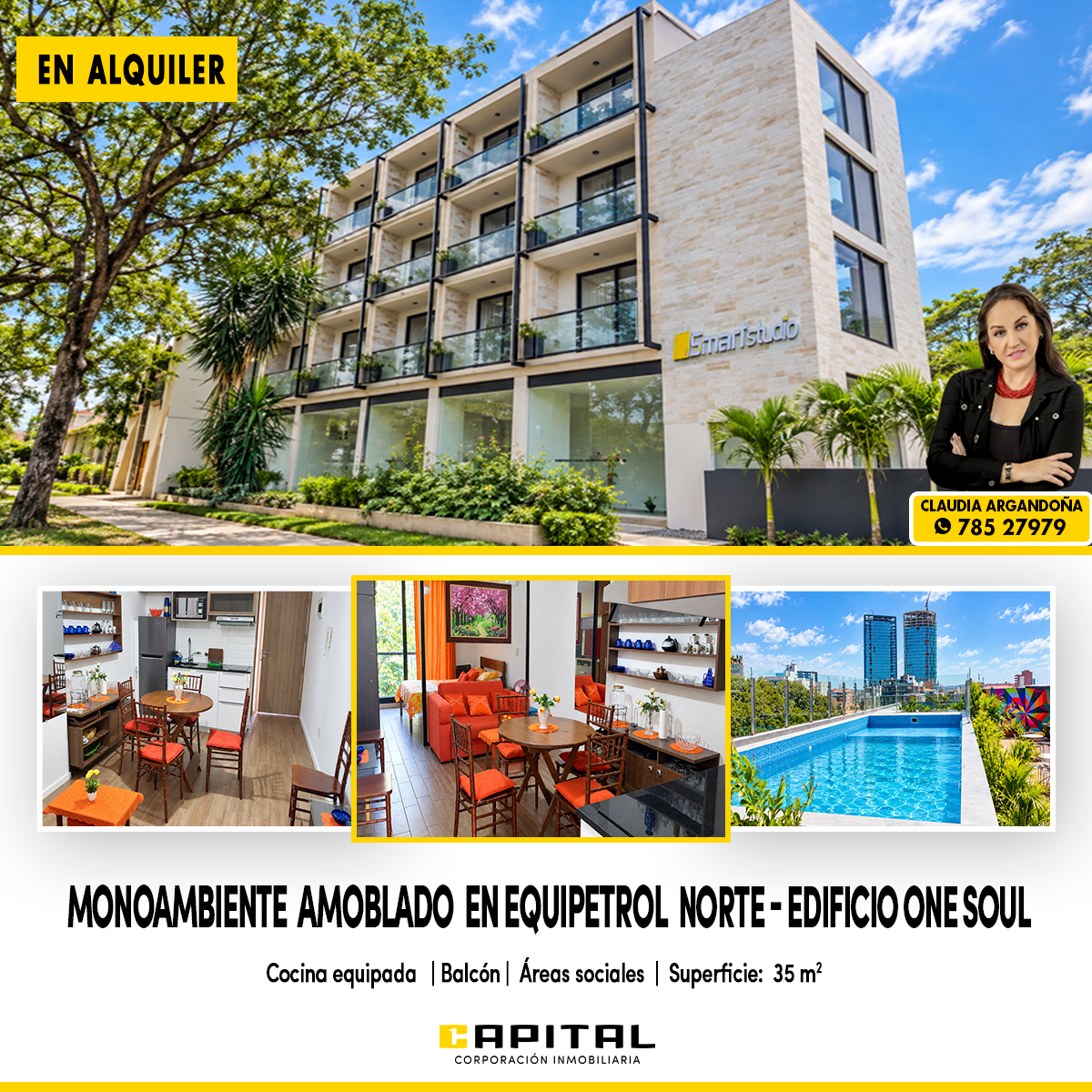Monoambiente en alquiler en Equipetrol