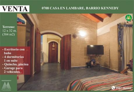 0708 Casa En Lambare, Barrio Kennedy