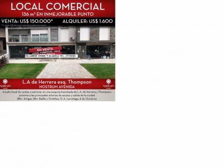 Venta Local Comercial La Blanqueada A Estrenar