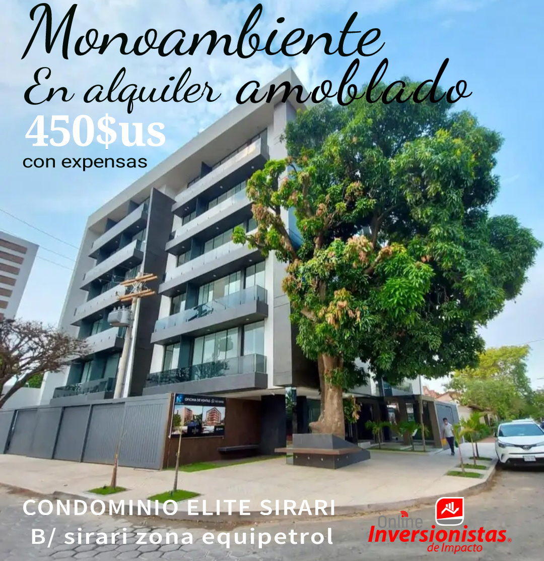 MONOAMBIENTE FINAMENTE  AMOBLADO EN ALQUILER 