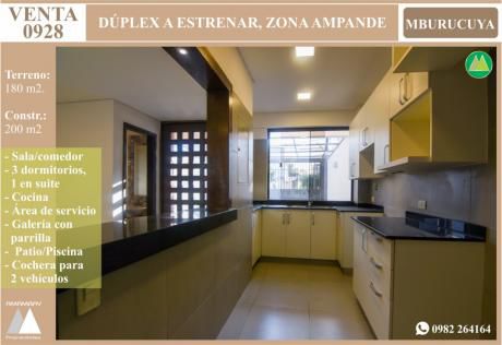 0928 Duplex A Estrenar En Barrio Mburucuya, Zona Ampande