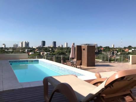 Alquilo Fino Penthouse Amoblado Y Equipado En Villa Morra