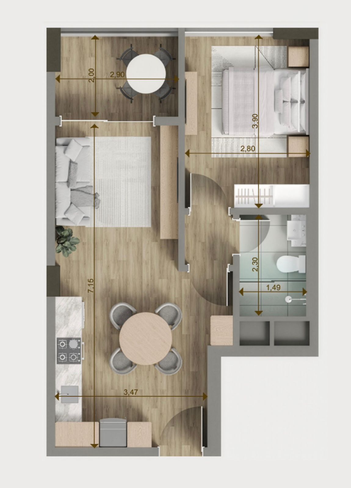 Vendo Departamento De 1 Hab. En Torre Salvador - Financiación Propia A 20 Años — foto 2