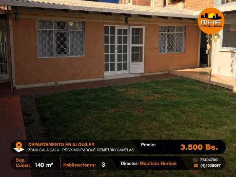 Departamento En Alquiler Semiindependiente Demetrio Canelas