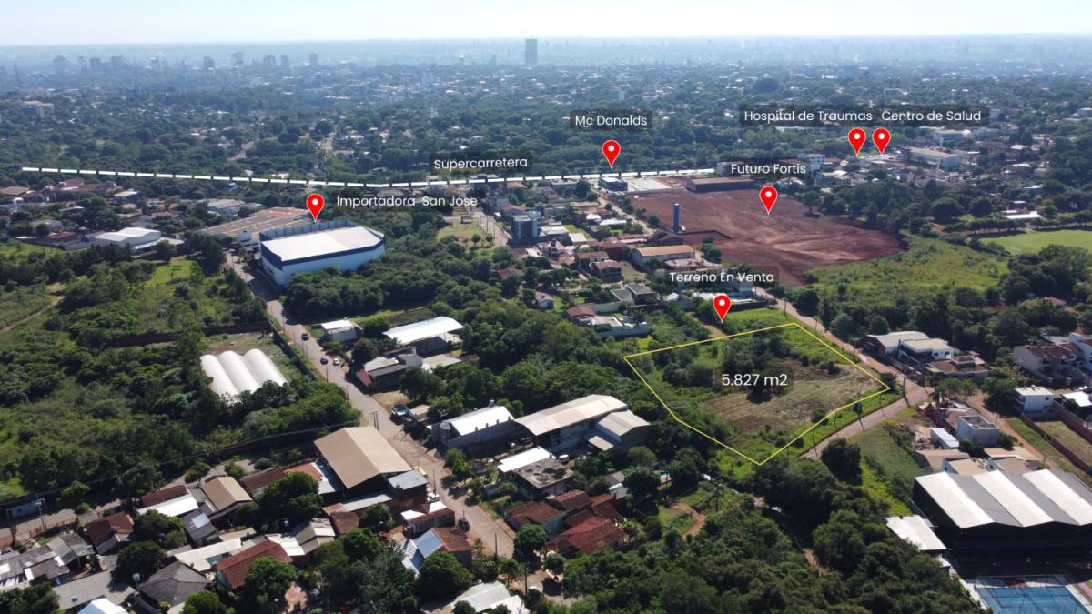 vendo Terreno de 5.827 m² en Barrio Amambay Zona estratégica de Ciudad del este — foto 2