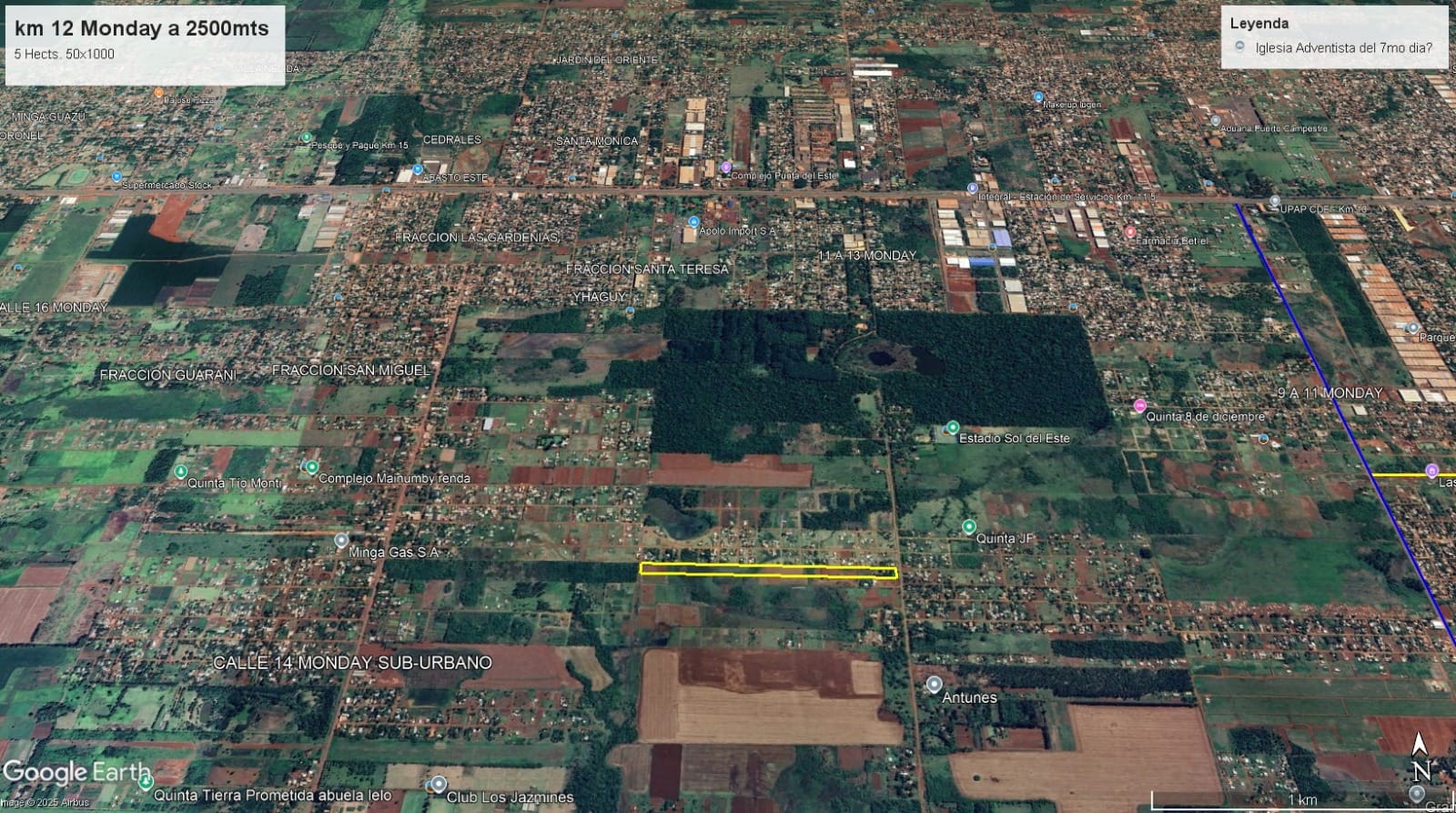 VENDO 5HAS EN EL KM 12 MONDAY!!! A 2.500mts DE LA RUTA PY 02. REF. FB 02 — foto 2
