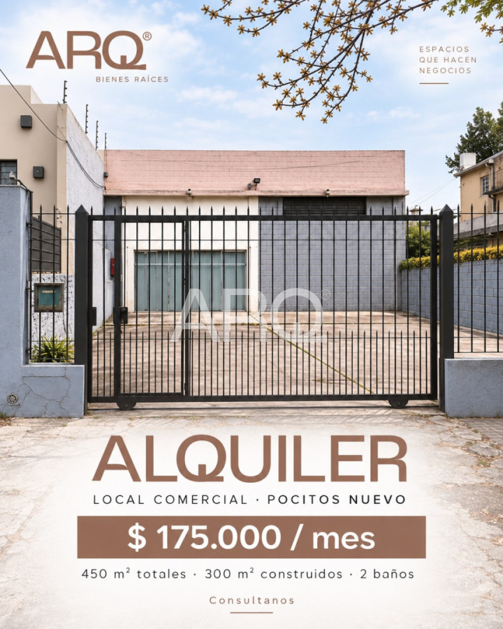 Alquiler de amplio local de 450 m² en Pocitos Nuevo.