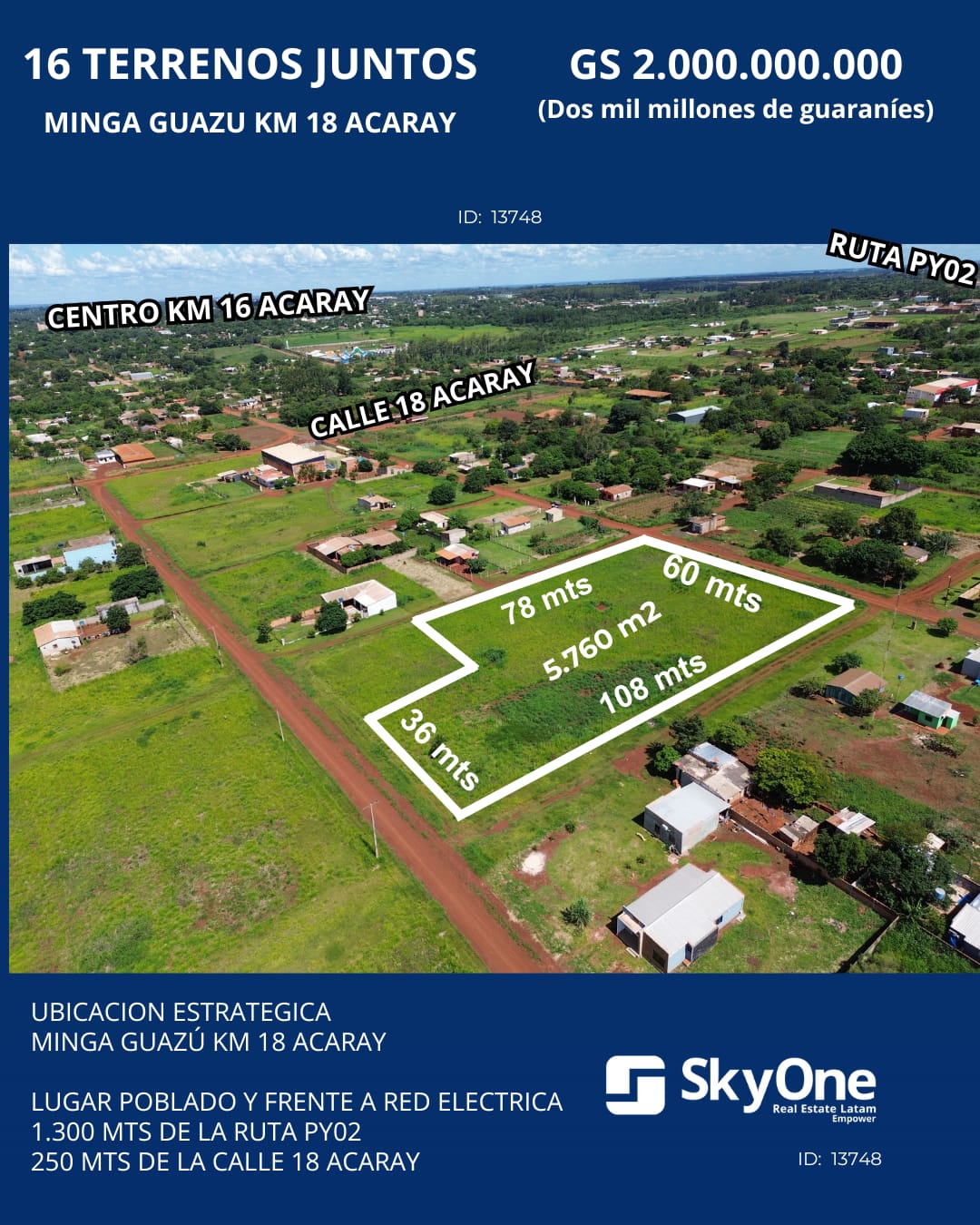 En venta 16 terrenos cancelados juntos en Minga Guazú — foto 2
