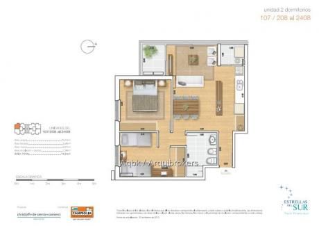 87337 - 2 Dormitorios Con Terraza En Construcción