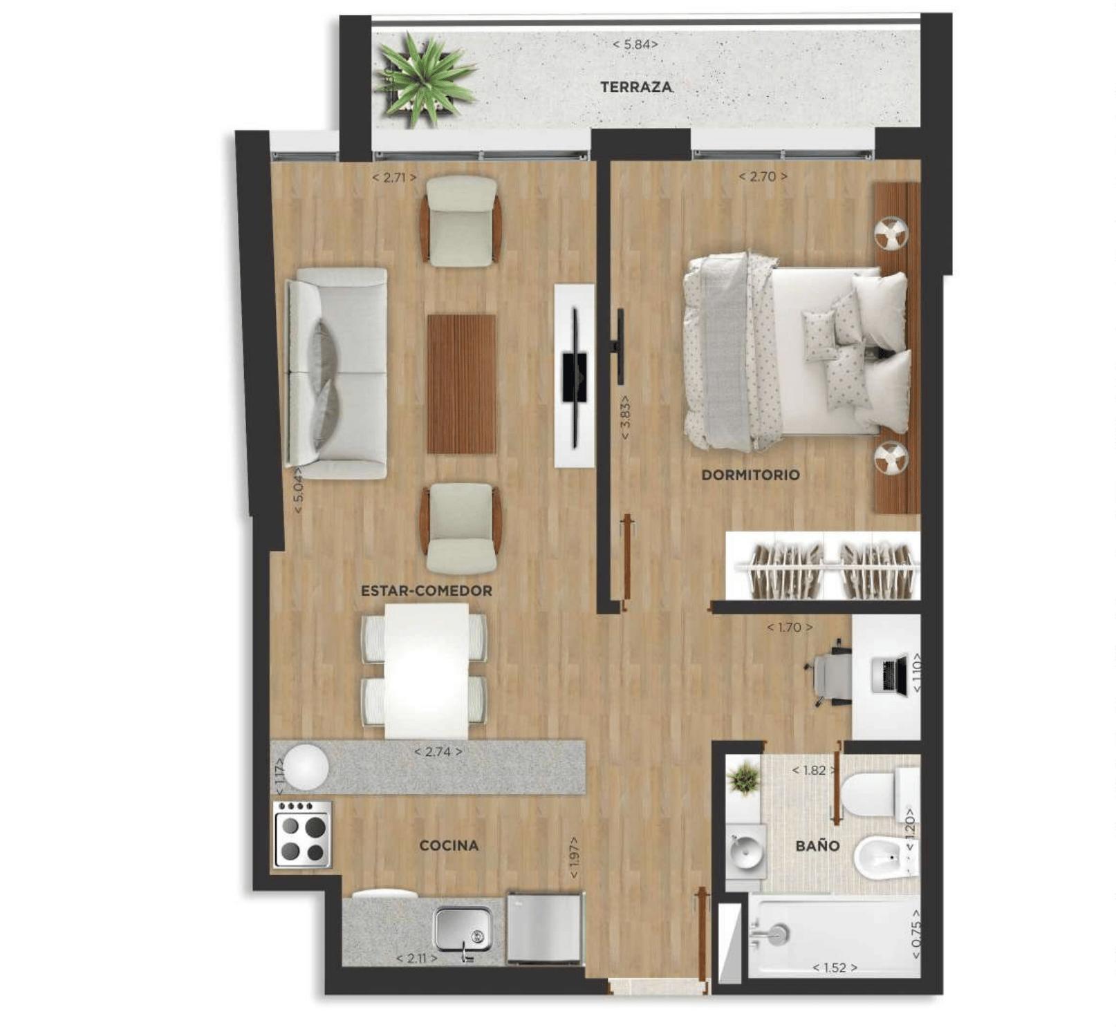 Alquiler Apartamento 1 Dormitorio a Estrenar en Cordón · Foto 12