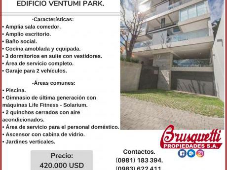 Vendo Lujoso Departamento Tipo Duplex. Edificio Ventumi Park.