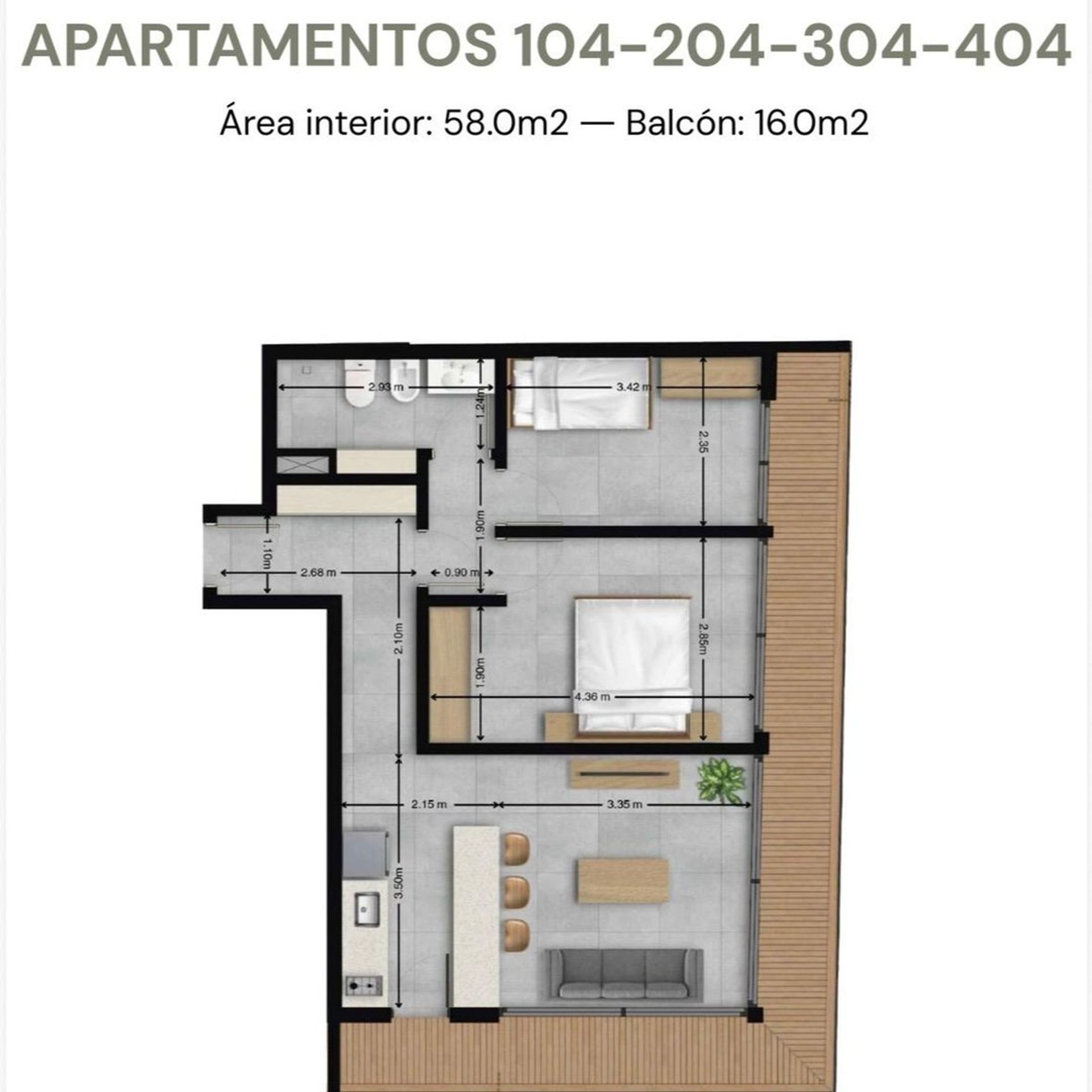 Apartamento 2 Dorm. en POZO-EUDOKIA - foto 2