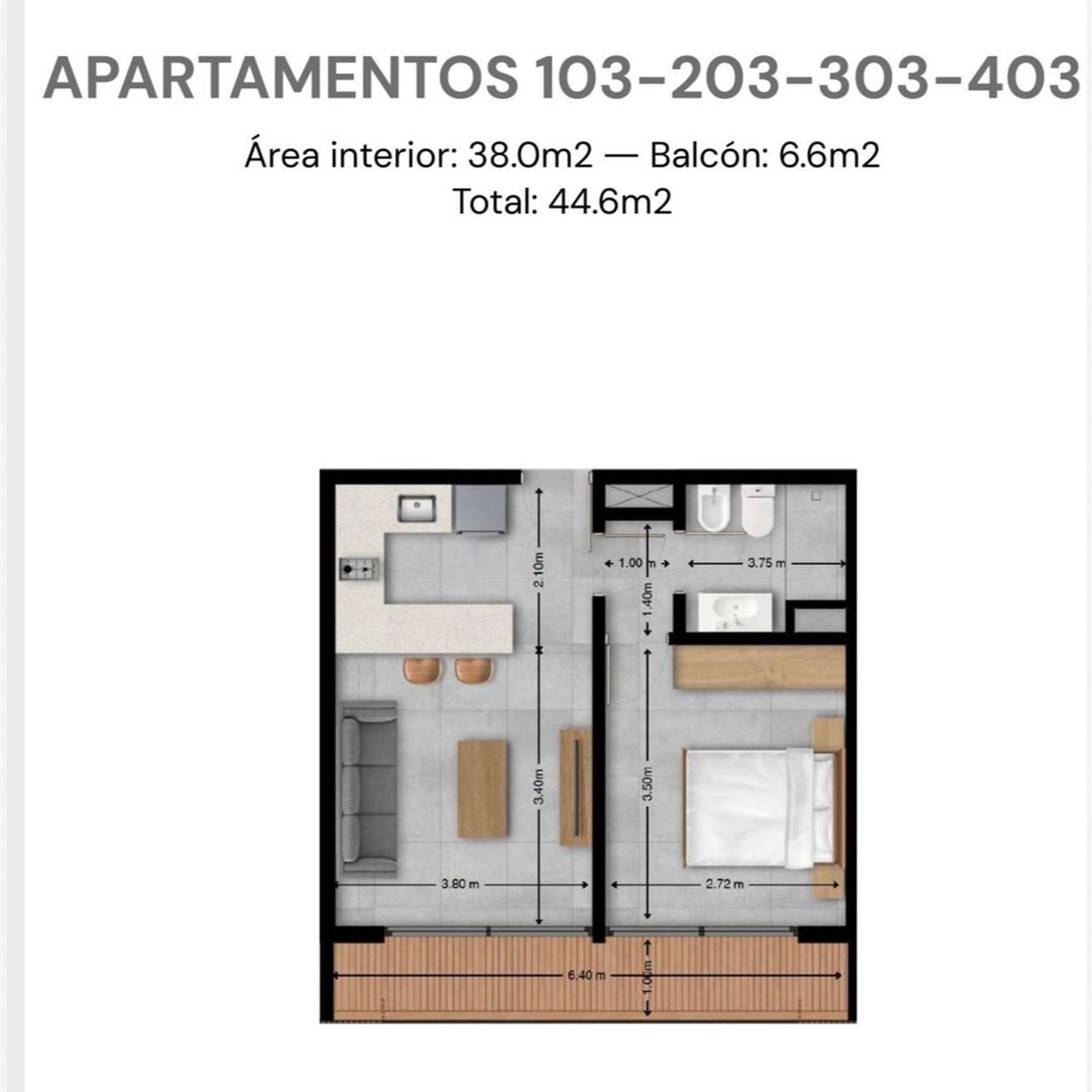 Apto 1 dormitorio en POZO-EUDOKIA - foto 2