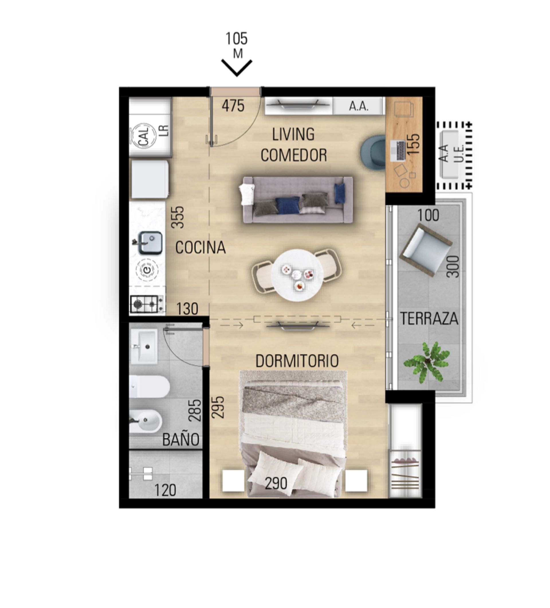 VENTA APARTAMENTO MONOAMBIENTE EN POZO EN PRADO