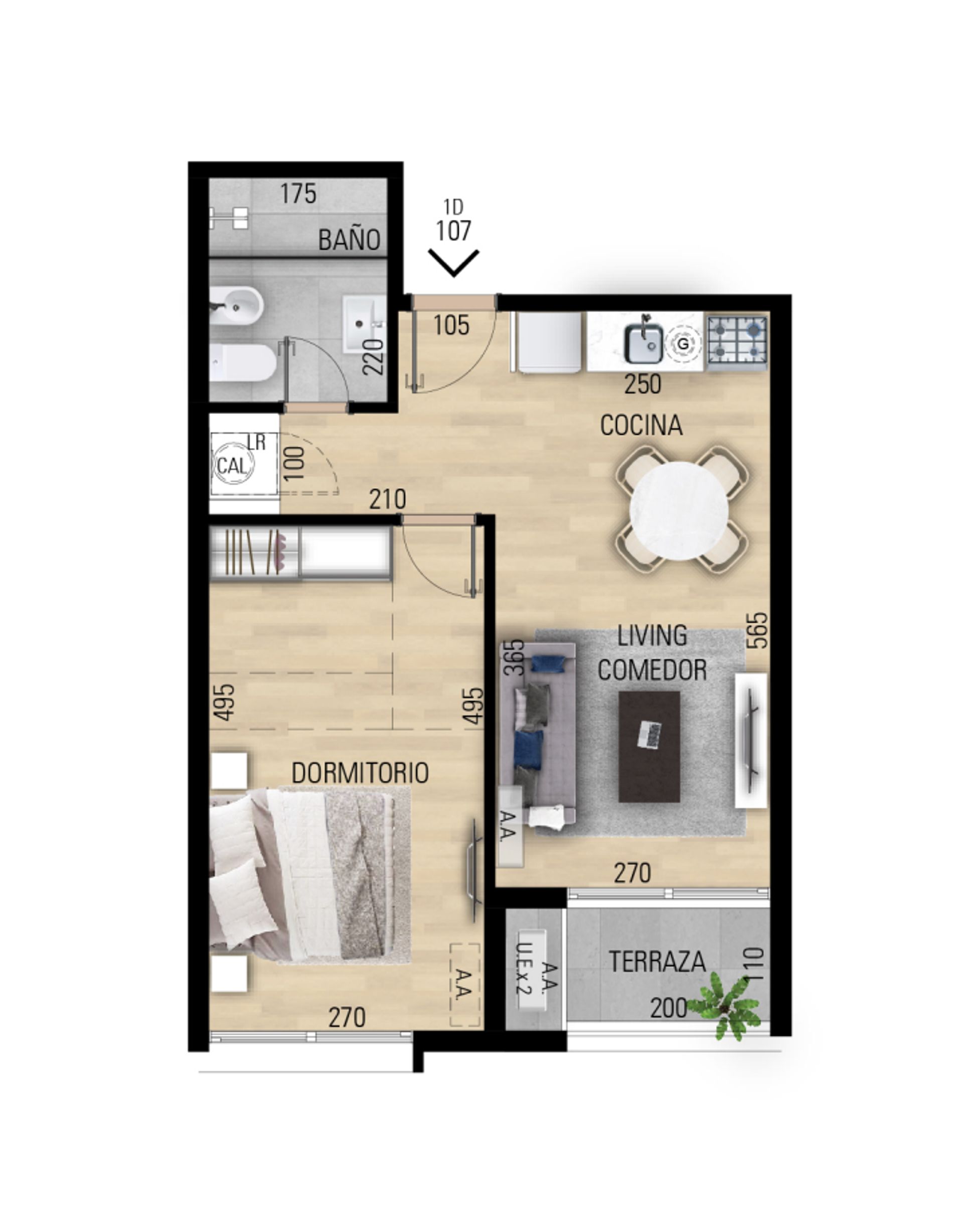 VENTA APARTAMENTO 1 DORMITORIO EN POZO EN PRADO
