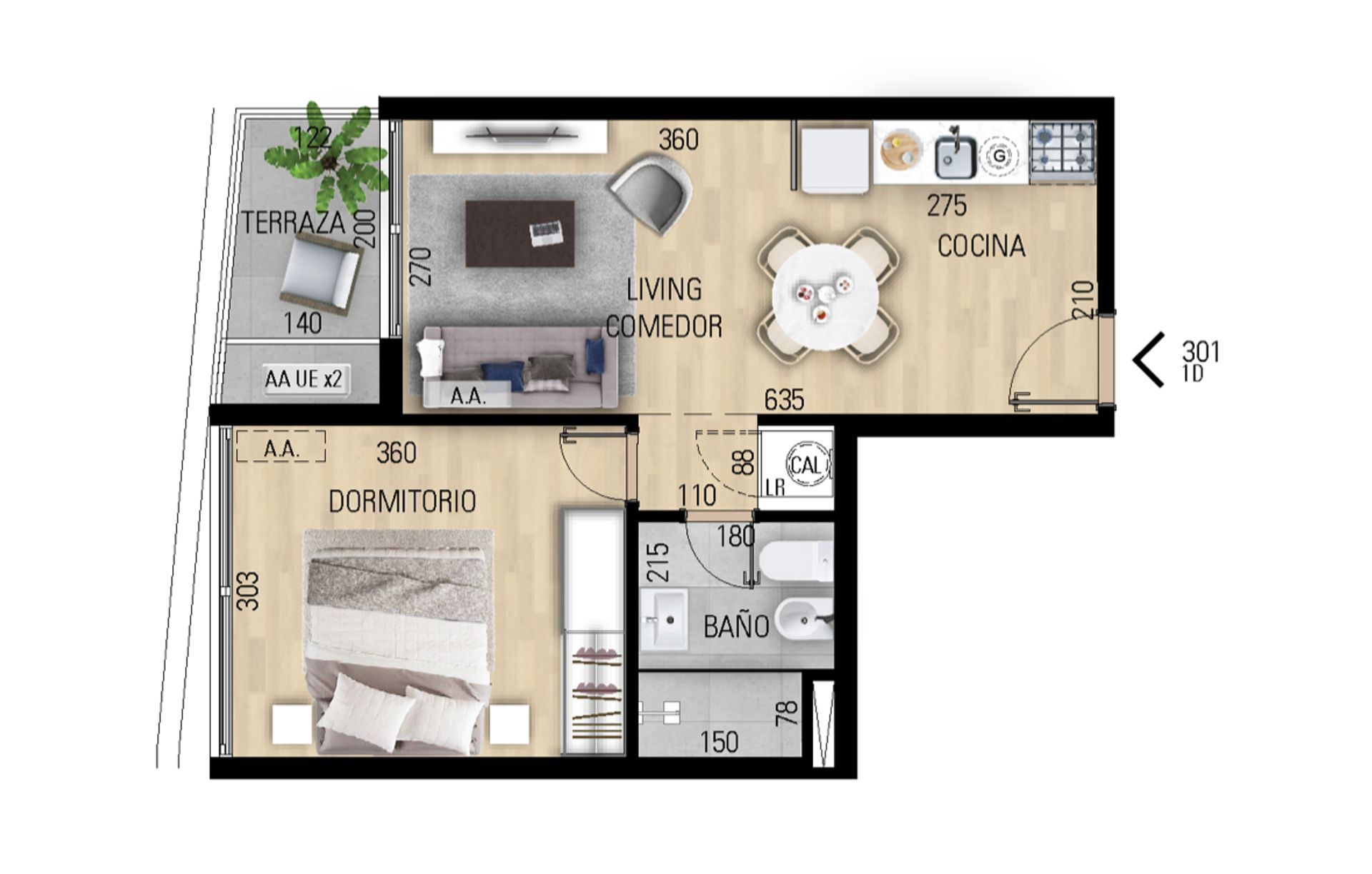 VENTA APARTAMENTO 1 DORMITORIO EN POZO EN PRADO