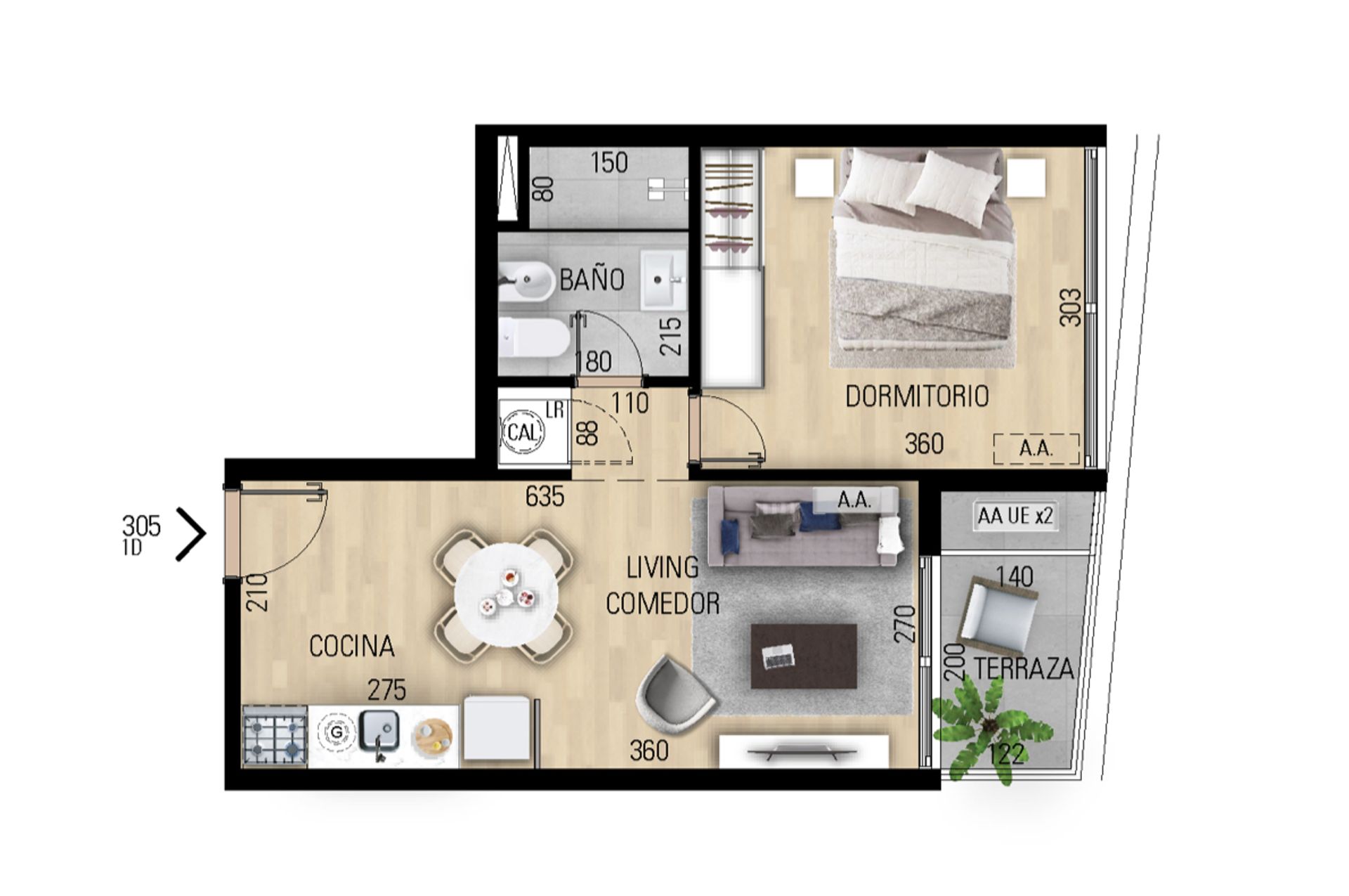 VENTA APARTAMENTO 1 DORMITORIO EN POZO EN PRADO