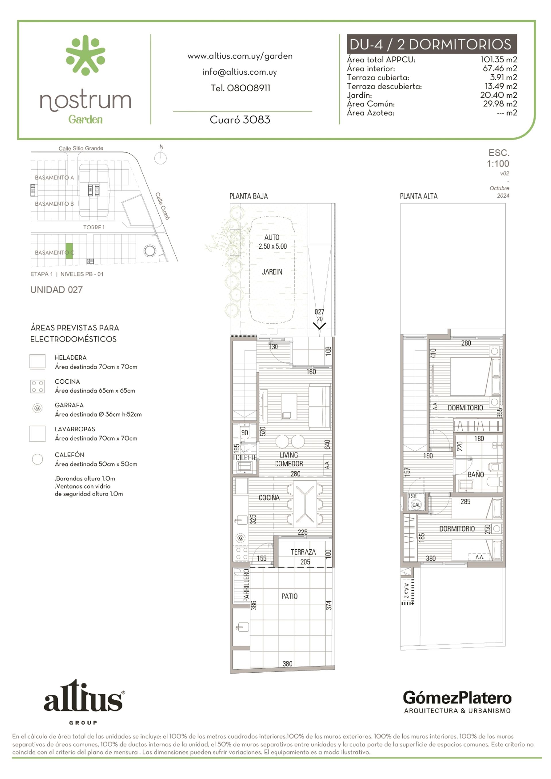 VENTA DUPLEX 2 DORMITORIOS NOSTRUM GARDEN
