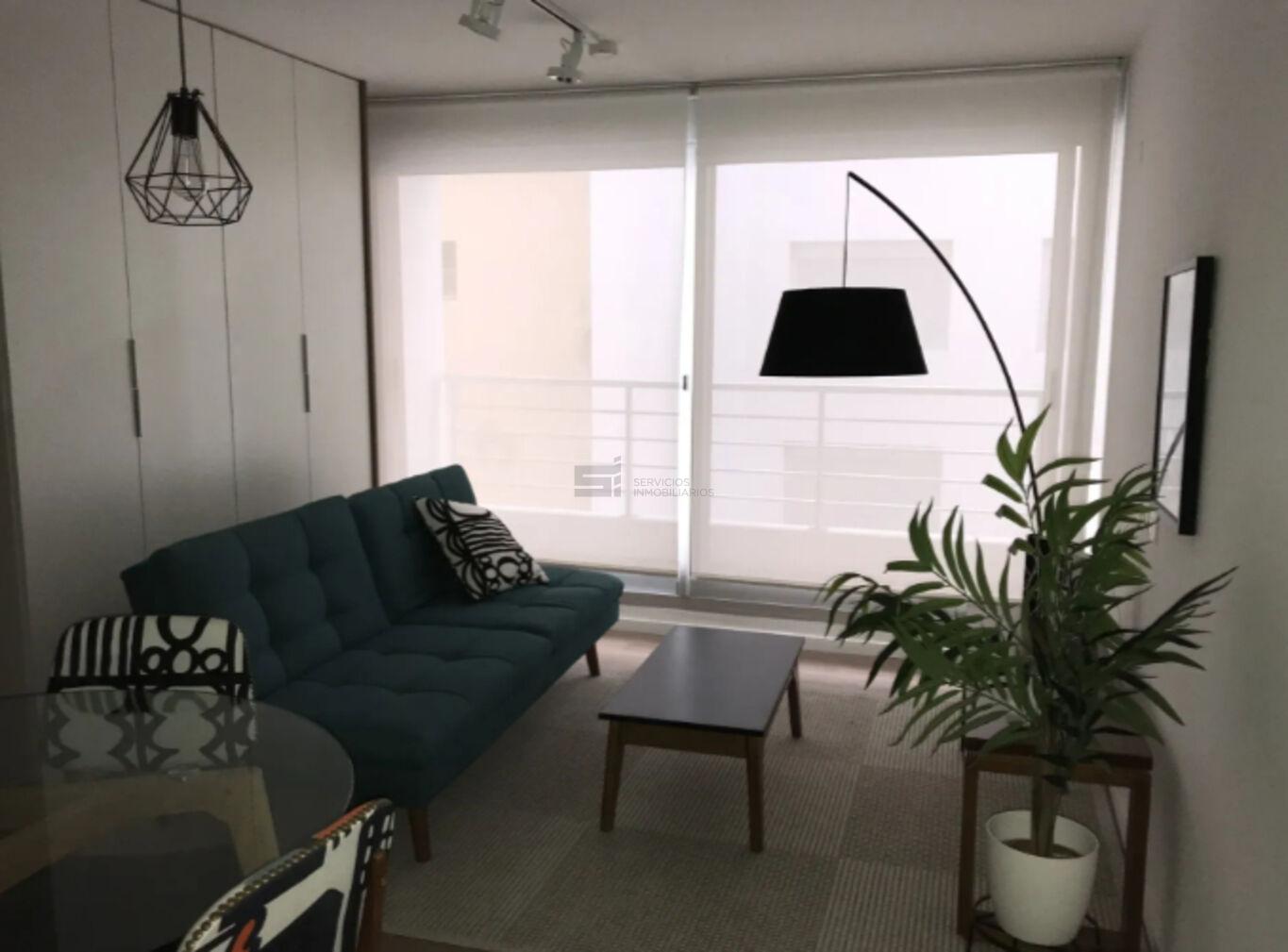 Se vende Apartamento monoambiente amoblado con balcón y garage en Pocitos
