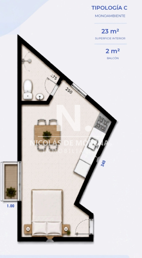 Apartamento en venta en Barrancas de La Pedrera - La Pedrera monoambiente - foto 4