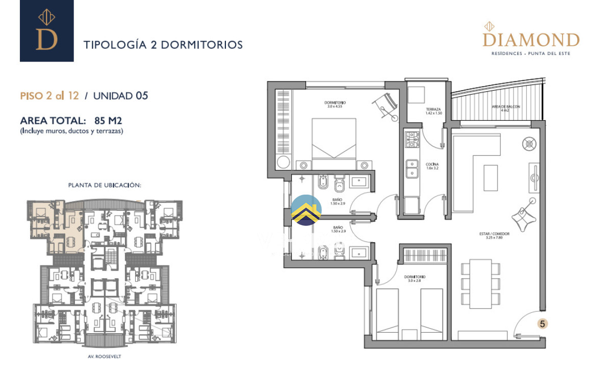 Venta apartamentos diamond 2 dormitorios + garaje PUNTA DEL ESTE