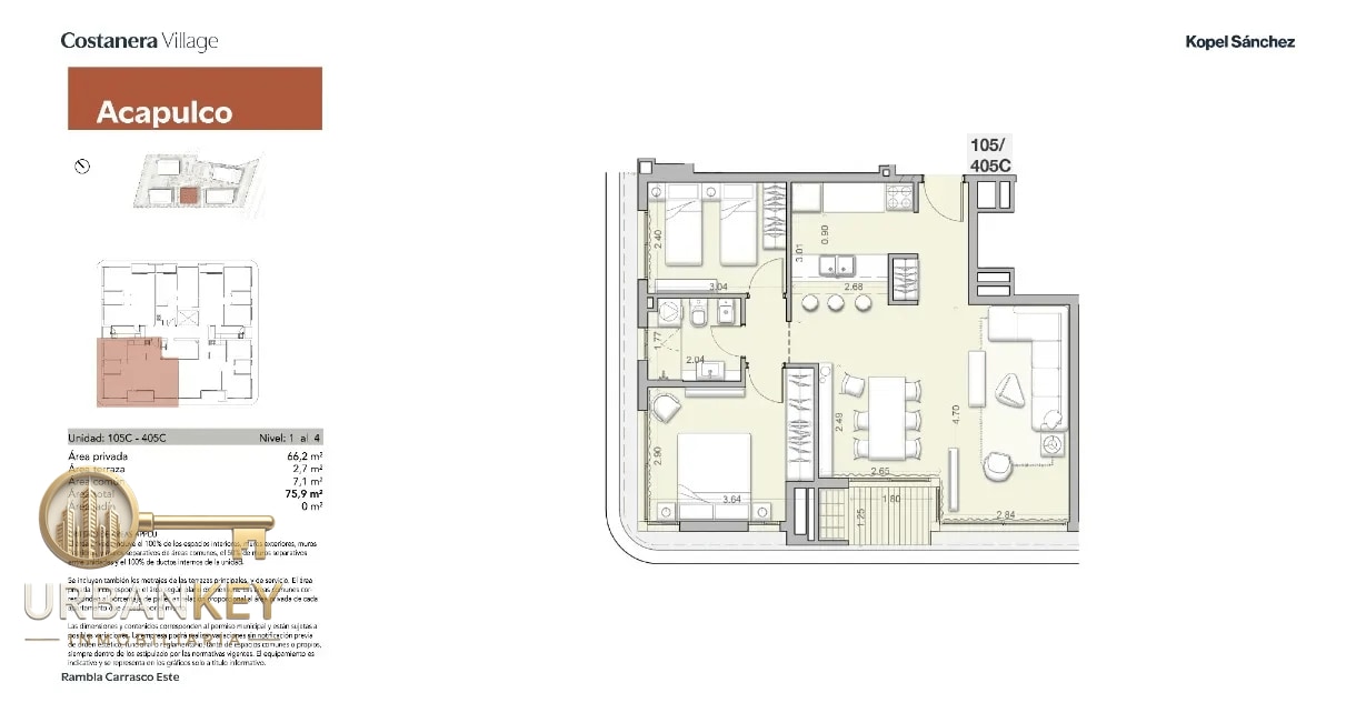 ALQUILER APARTAMENTO A ESTRENAR EN COSTANERA VILLAGE 2 DORMITORIOS GARAJE Y AMENITIES BARRA DE CARRASCO · Foto 12