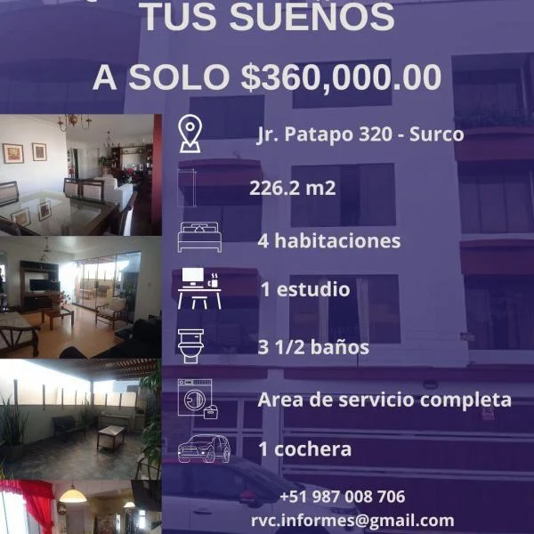 Departamento en venta en Santiago de Surco