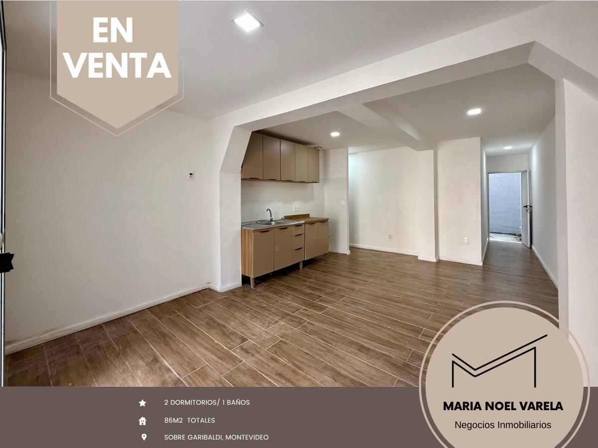 Casa de bajos a estrenar sobre Av Garibaldi 2 dormitorios, 1 baño con patio