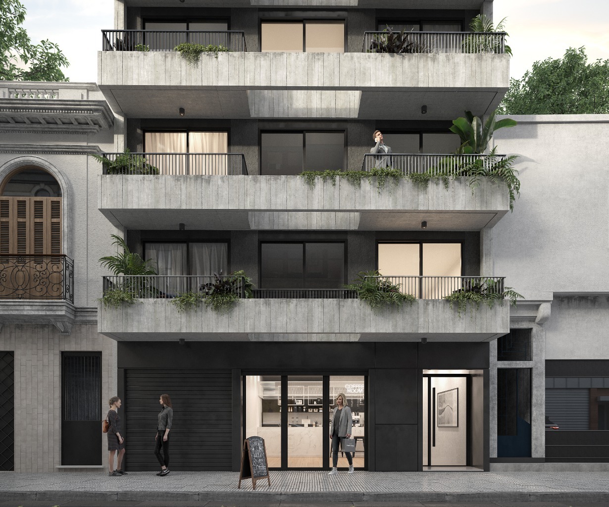 Viví o invertí en Cordón, Apartamento 1D Frente-terraza-Amenties con GARAGE