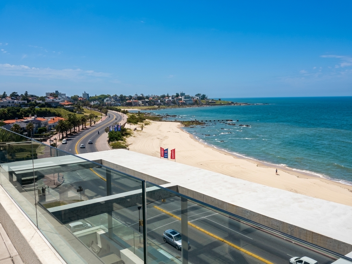 APARTAMENTO AMUEBLADO 1 dormitorio /frente a la playa+terraza+jacuzzi+parrillero