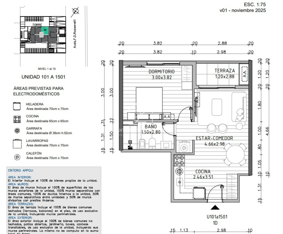 Venta apartamento un dormitorio Punta del Este Roosevelt - foto 1