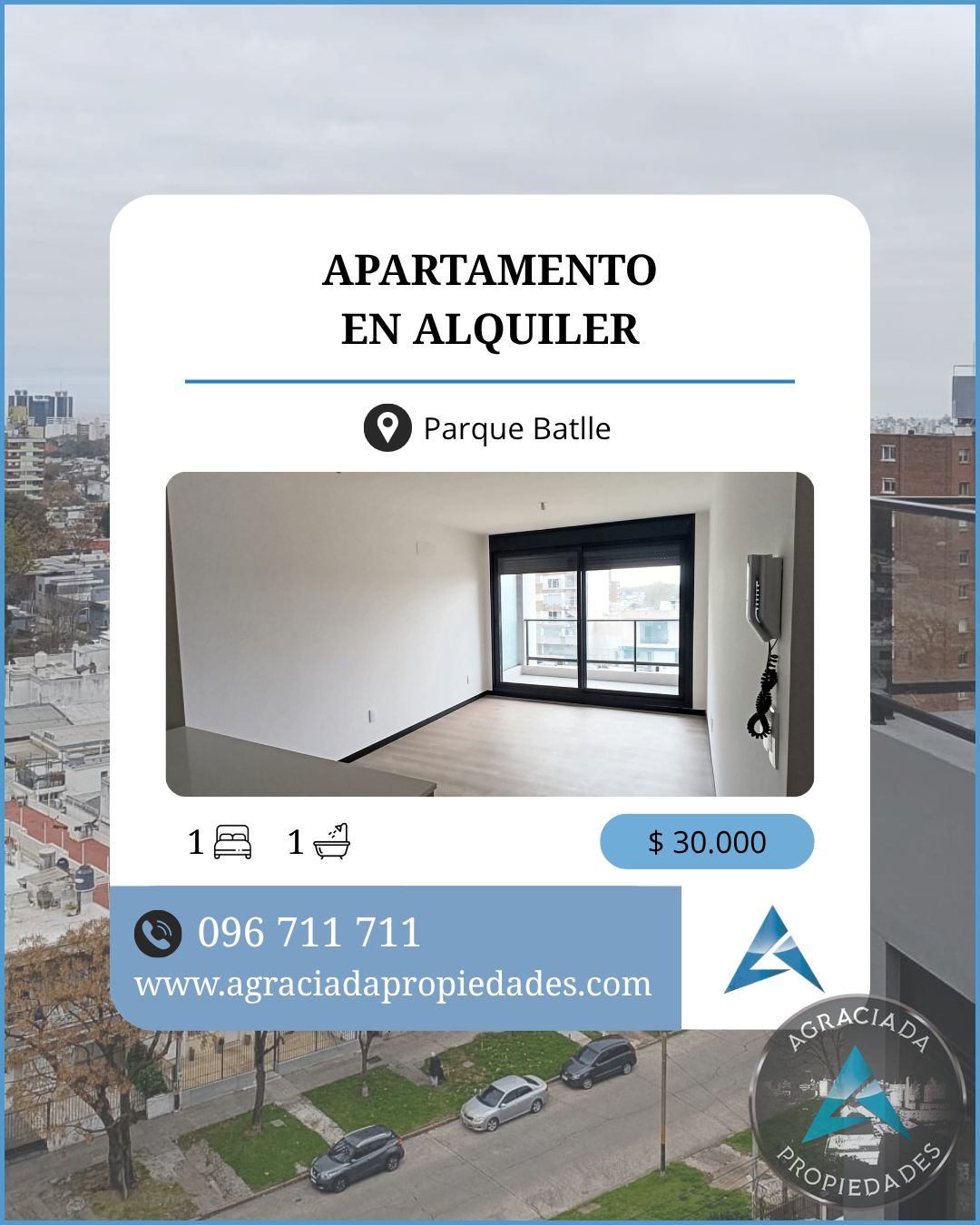 Apartamento en  alquiler de un dormitorio con muebles en Parque Batlle