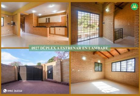 0927 Duplex A Estrenar En Lambare, Barrio Valle Apua II